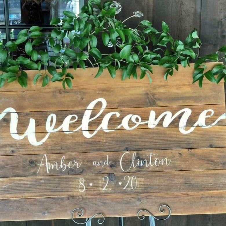 Welcome Sign Greenery