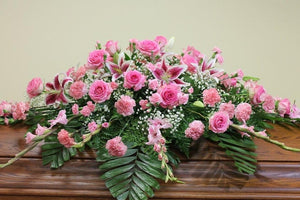 Pink Casket Spray